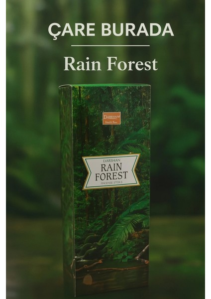 Darshan Incense - Rain Forest 20'li Çubuk Tütsü