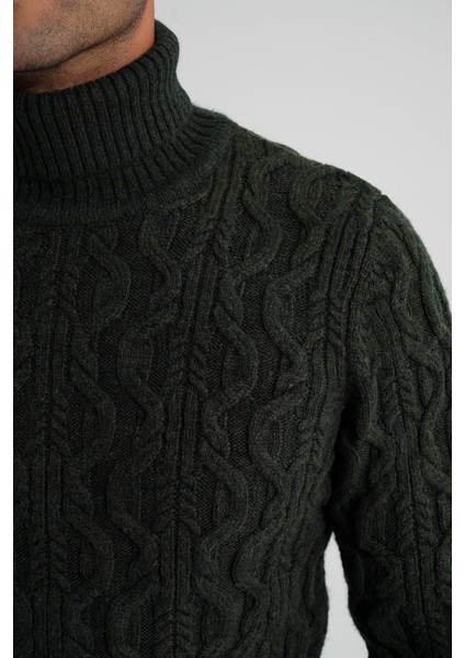 Trıst Star Erkek Balıkçı Saç Örgülü Yün Kazak TRIST-5354