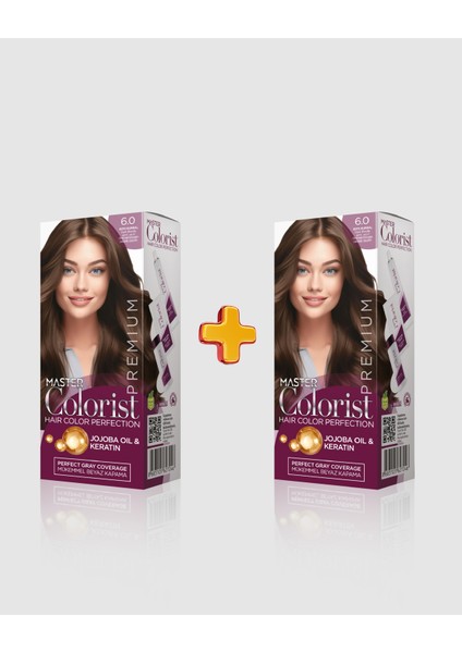 Premium 2'li Yarı Kit Set Boya 6.0 Koyu Kumral