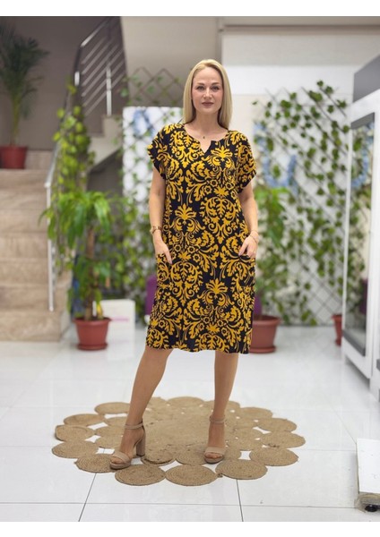 AV60101 Viskon Ayvalık Elbise