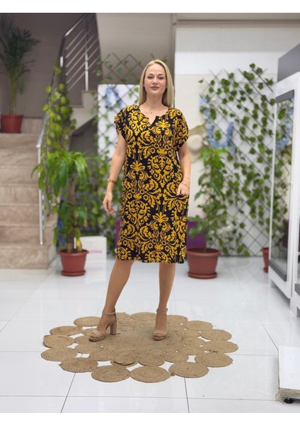 AV60101 Viskon Ayvalık Elbise modelleri