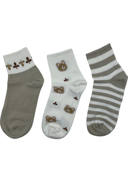 Bayan Çorap - 3'lü Sevimli Desenli Çorap Seti