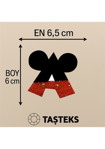 Taşteks Taşlı Ütülenebilen Veya Sticker Olarak Kullanılabilen ' Mickey A ' Harfi