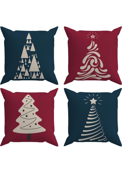Christmas 4'lü Kırlent Kılıf DS29