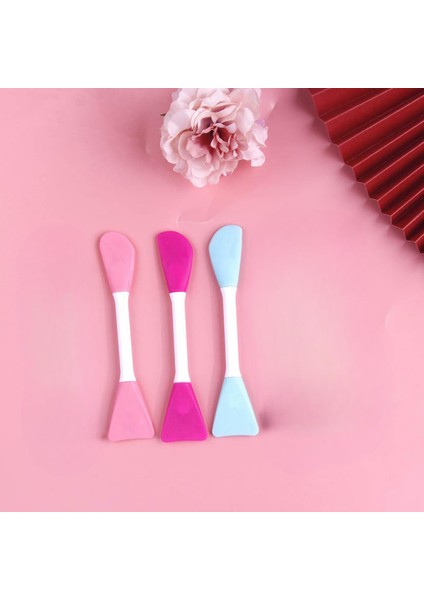 Çift Taraflı Silikon Yüz Makyaj Maske Fırçası 3'lü Set