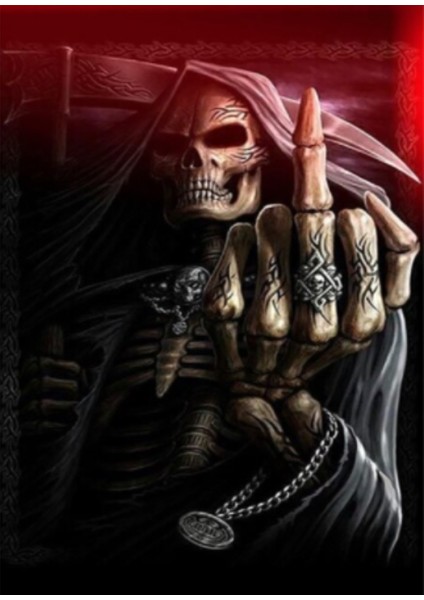 5d Elmas Boyama 3 Farklı Resim Değişenli Halloween Iskelet Tablosu