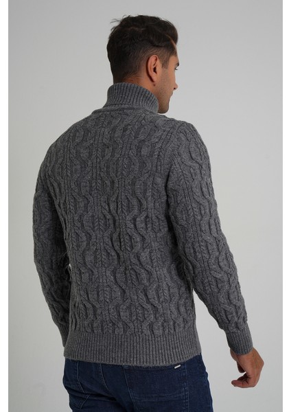 Trıst Star Erkek Balıkçı Saç Örgülü Yün Kazak TRIST-5354 modelleri