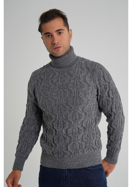 Trıst Star Erkek Balıkçı Saç Örgülü Yün Kazak TRIST-5354 indirimleri