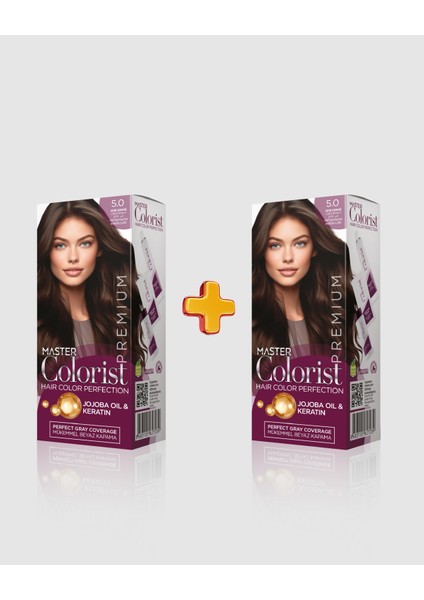 Premium 2'li Yarı Kit Set Boya 5.0 Açık Kahve