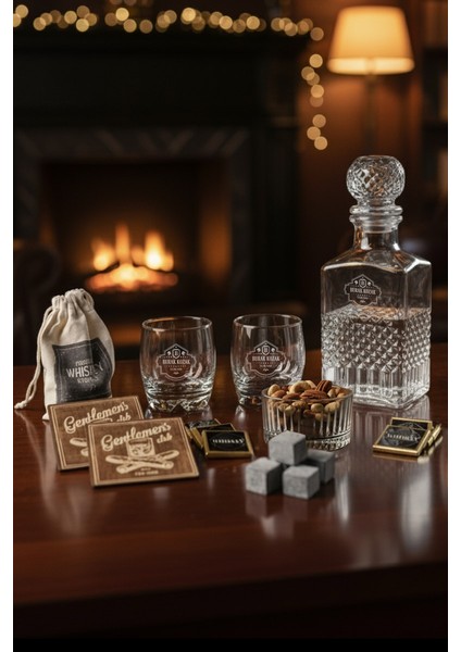 Arkadaşa Hediye Premium Isme Yazılı Viski Bardağı ve Şişesi Seti – Adora Tokyo Single