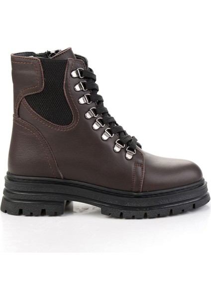 Kahve Hakiki Deri Kadın Bot & Bootie K02462040403