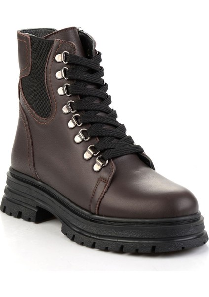 Kahve Hakiki Deri Kadın Bot & Bootie K02462040403 fiyatları