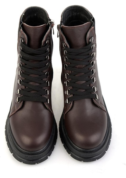 Kahve Hakiki Deri Kadın Bot & Bootie K02462040403 fırsatları