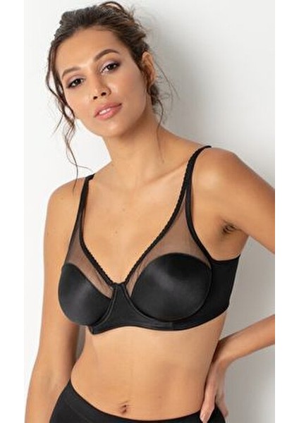 Balenli Minimizer Sütyen Transparan Tül Detaylı Kadınlar İçin Şık Tasarım fırsatları