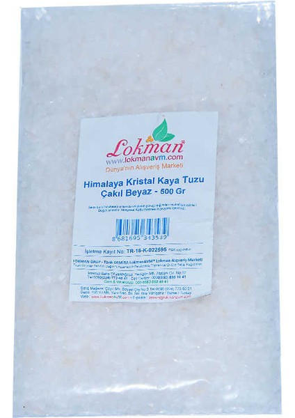 Yemeklik Himalaya Kristal Kaya Tuzu Çakıl Beyaz 500 gr fiyatları