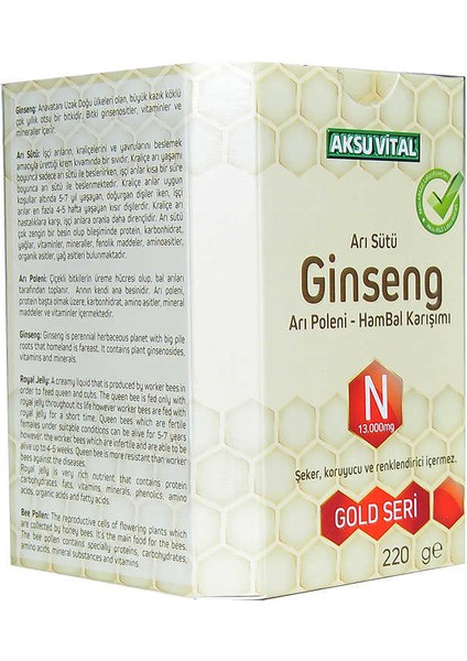 Arı Sütü Ginseng Polen Bal Karışımı 220 gr indirimleri