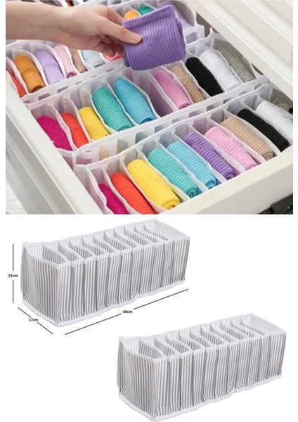 Akordiyon Çekmece Düzenleyici Organizer 10 Gözlü M Beden Çorap Çamaşır Havlu Düzenleyici fırsatları