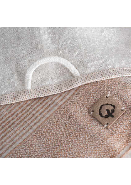 Hasna 3'lü Havlu Seti Organik Pamuk Keten Melanj Terra