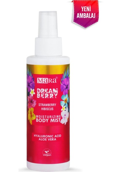 Dreamberry Aloe Vera ve Hyalüronik Asitli Yoğun Nemlendirici Vücut Spreyi 150 ml – Canlandırıcı Etki