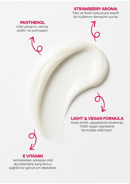 Dreamberry Nemlendirici El Kremi Çilek Aromalı Hızlı Emilim 75 ml Vegan Formül modelleri