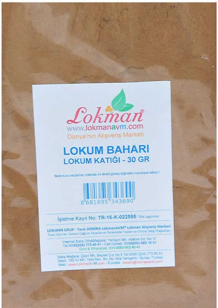 Lokum Baharı 30 gr Paket fiyatları