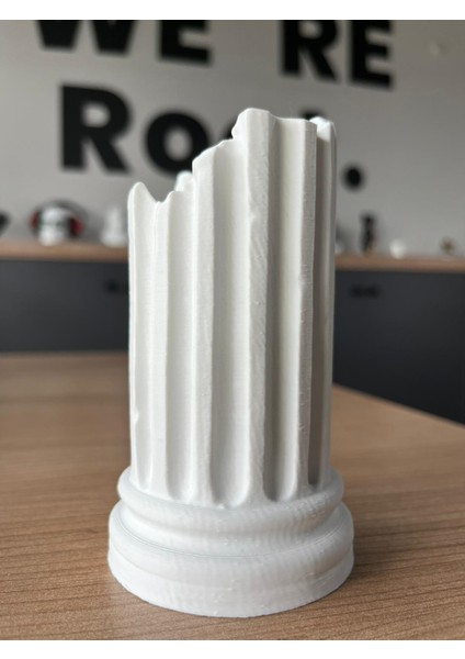 Roma Sütunu Tasarımlı Dekoratif Kalemlik Antik Kolon Şeklinde Masaüstü Organizer fırsatları