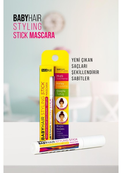 Babyhair Saç Şekillendirici Stick 7 ml Biotin Keratin Güçlü ve Hızlı Sabitleme Tüm Saç Tipleri