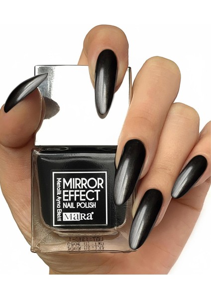 Yeni Metalik Ayna Efekti Oje Siyah 15 ml modelleri