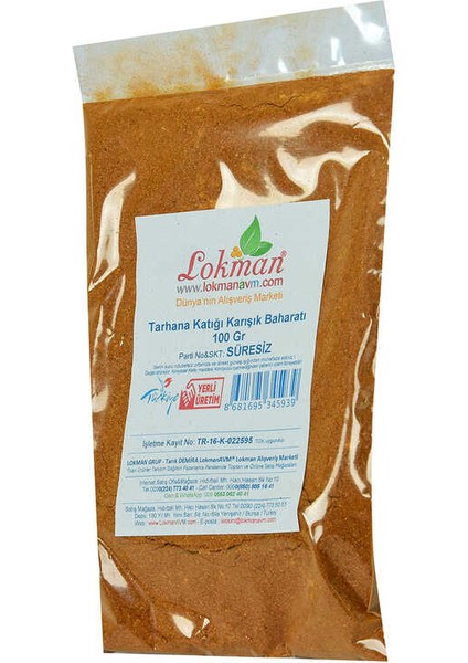 Tarhana Katığı Karışık Baharatı 100 gr Paket modelleri