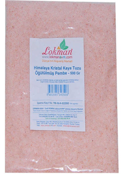 Yemeklik Himalaya Kristal Kaya Tuzu Öğütülmüş Pembe 500 gr fiyatları