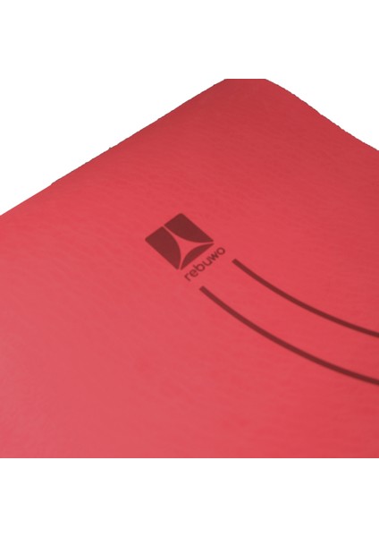 Çift Çizgi Tasarımlı Tpe Yoga Pilates Matı 6mm Kaymaz Hafif Taşınabilir - Bordo fırsatları