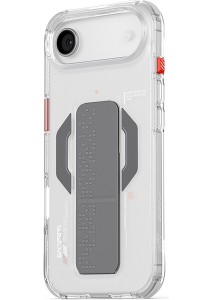 iPhone 17 Air Uyumlu Kılıf M-Safe Şarj Özellikli Airbag Tasarımlı Standlı Skinarma Haxa Kapak Şeffaf modelleri