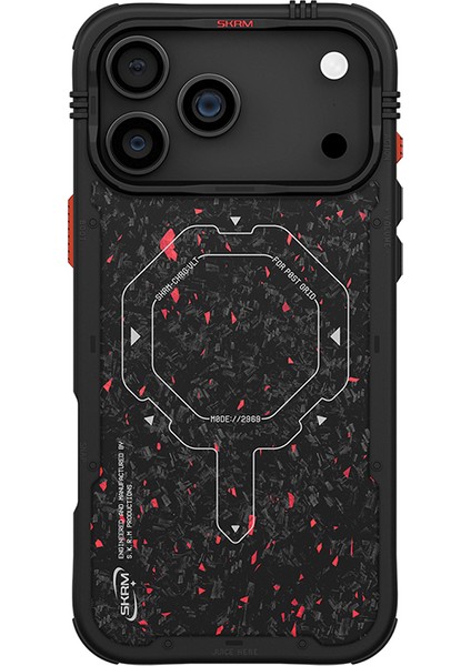 iPhone 17 Pro Uyumlu Kılıf M-Safe Şarj Özellikli Airbag Tasarımlı Skinarma Vektor Kapak Siyah