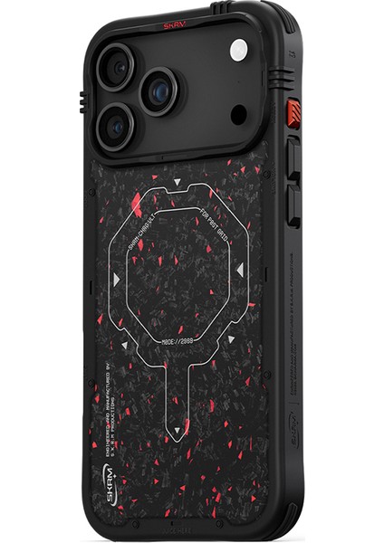 iPhone 17 Pro Uyumlu Kılıf M-Safe Şarj Özellikli Airbag Tasarımlı Skinarma Vektor Kapak Siyah modelleri