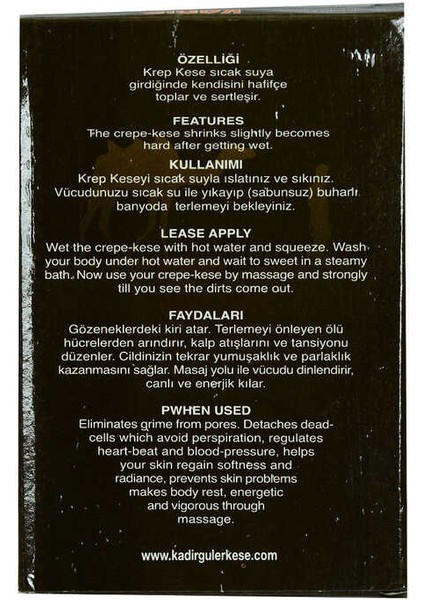 Yüzde 100 Krep Yüz ve Vücut Kesesi Beyaz 17X24 modelleri