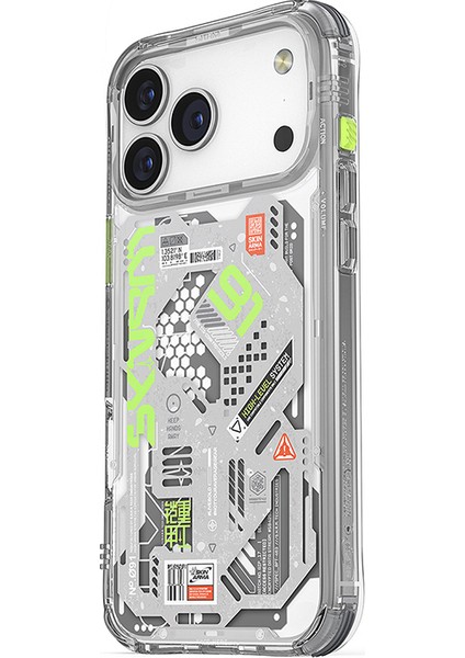 iPhone 17 Pro Uyumlu Kılıf Desenli Airbag Tasarımlı Skinarma Spectra Kapak Beyaz modelleri
