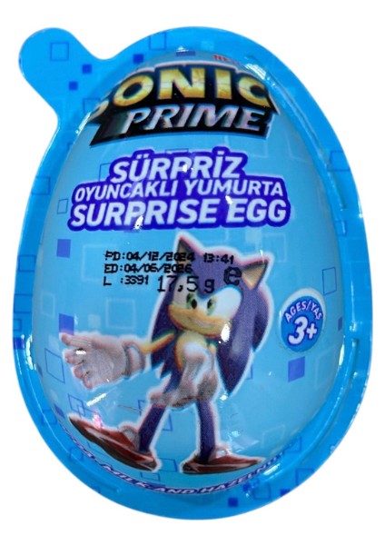 Sonic Prime Sürpriz Oyuncaklı Joy Yumurta 17,5gr
