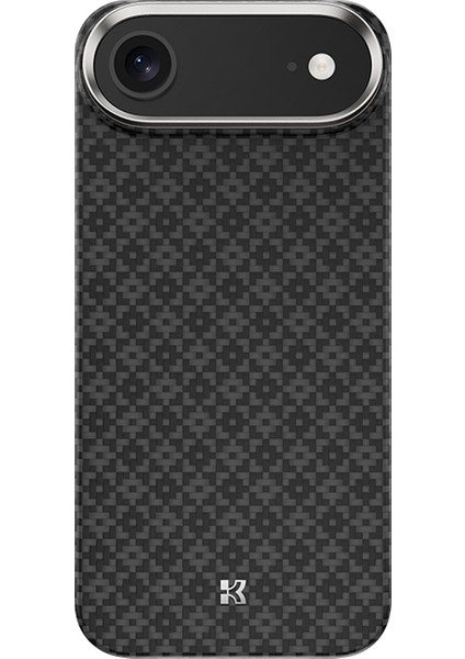 iPhone 17 Air Uyumlu Kılıfm-Safe Şarj Özellikli Benks Armorair Armorgrid Serisi Kevlar Kapak Siyah