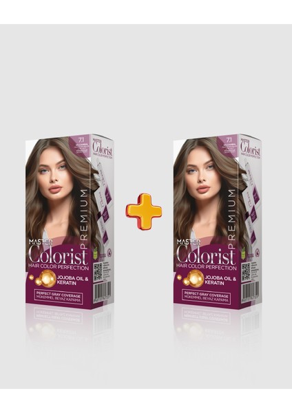 Premium 2'li Yarı Kit Set Boya 7.1 Küllü Kumral