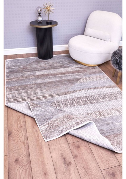 Heriz 8218 Gri - Viskon Bambu Dokuma Halı | Modern Salon Halısı fiyatları