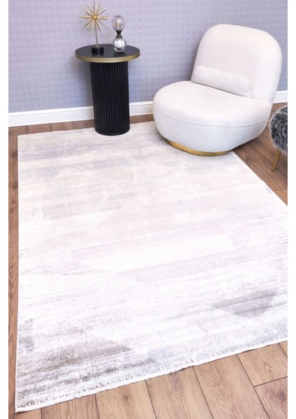 Heriz 8218 Gri - Viskon Bambu Dokuma Halı | Modern Salon Halısı modelleri