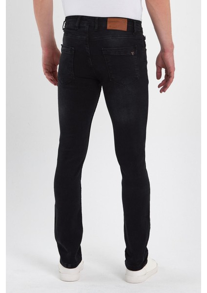 Erkek Fermuarlı Taşlı Klasik Jeans indirimleri