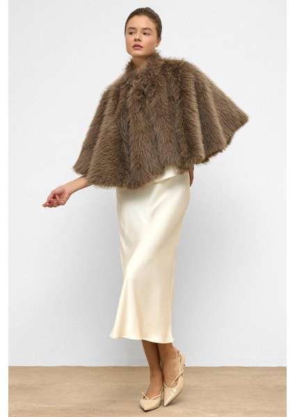 Kısa Suni Kürk Panço Vizon 1013 modelleri