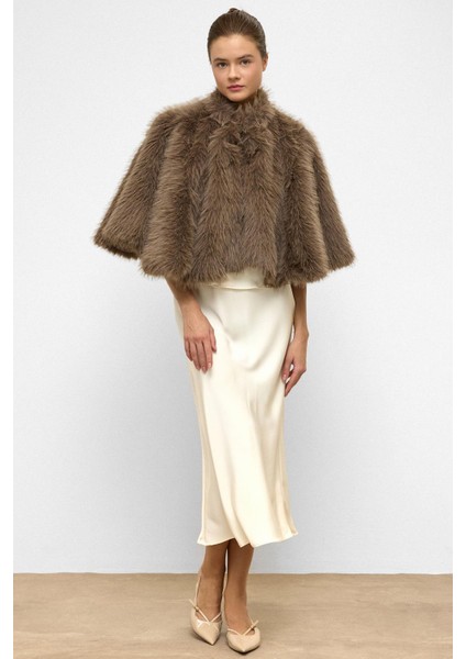 Kısa Suni Kürk Panço Vizon 1013 fırsatları