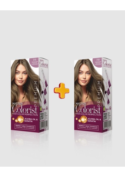 Premium 2'li Yarı Kit Set Boya 7.11 Yoğun Küllü Kumral