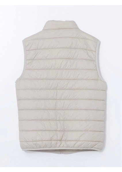 Lcwaıkıkı Classic Bej Standart Kalıp Dik Yaka Erkek Şişme Yelek