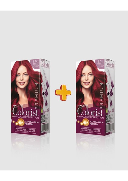 Premium 2'li Yarı Kit Set Boya 5.65 Çilek Kırmızısı