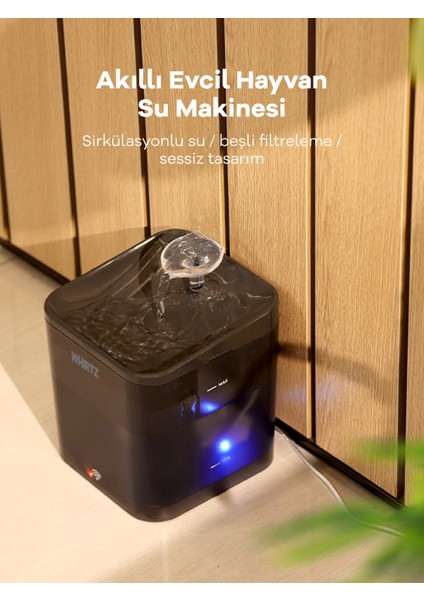 WR-PT-1005 Akıllı Su Pınarı, Su Kabı, Su Çeşmesi - 2.2 Litre - Uygulama Üzerinden Kontrol fiyatları