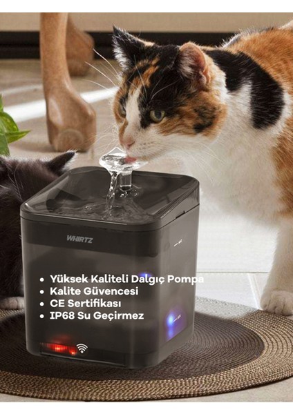 WR-PT-1005 Akıllı Su Pınarı, Su Kabı, Su Çeşmesi - 2.2 Litre - Uygulama Üzerinden Kontrol indirimleri