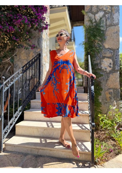 MLN16104 Viskon Alanya Elbise